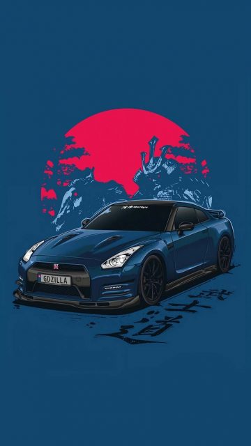 Godzilla GTR iPhone Wallpaper HD