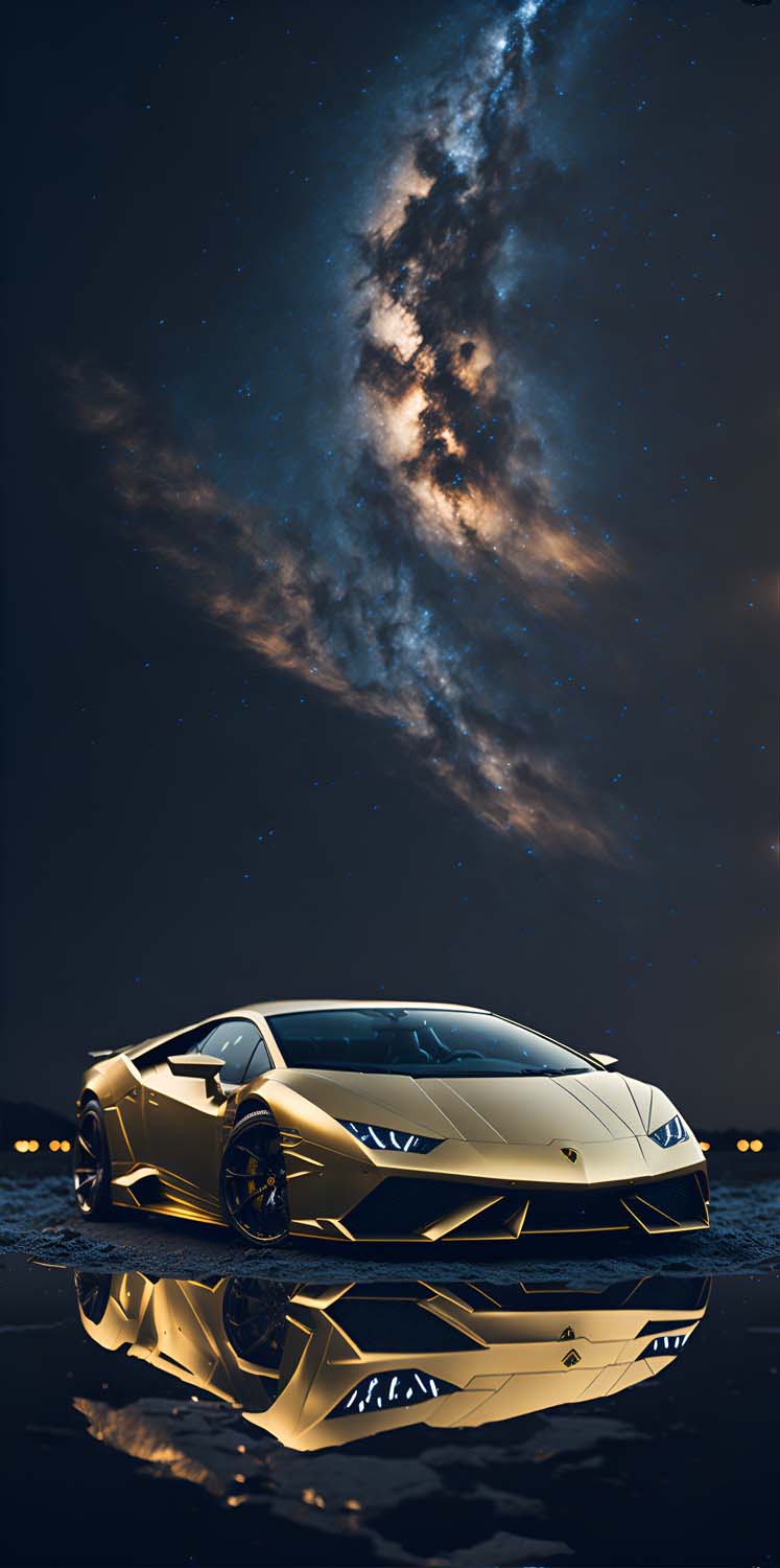Gold Lamborghini iPhone Wallpaper HD