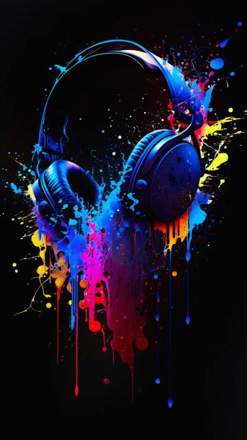 Headphones Art iPhone Wallpaper HD