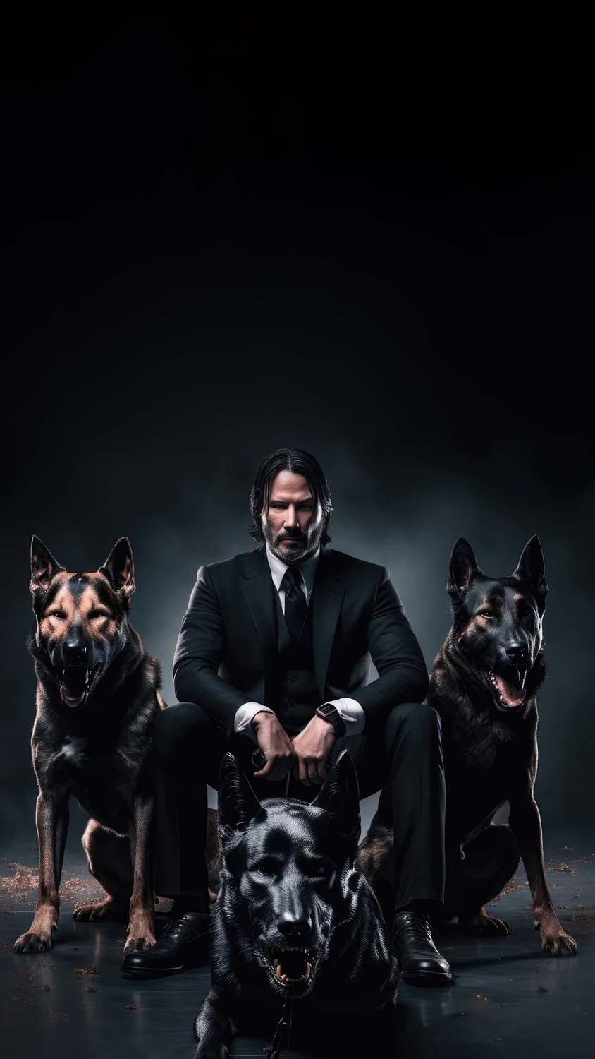 Artwork Digital Art John Wick Keanu Reeves Dog Movies Wallpaper   Wallpaperforu