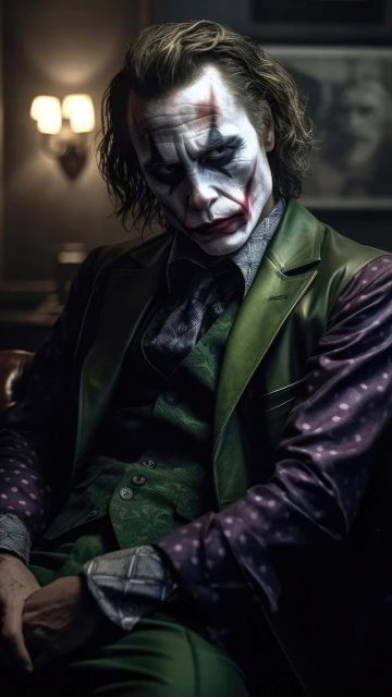 Joker sitting alone iPhone Wallpaper HD