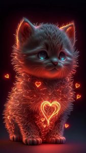 Kitty Heart iPhone Wallpaper HD