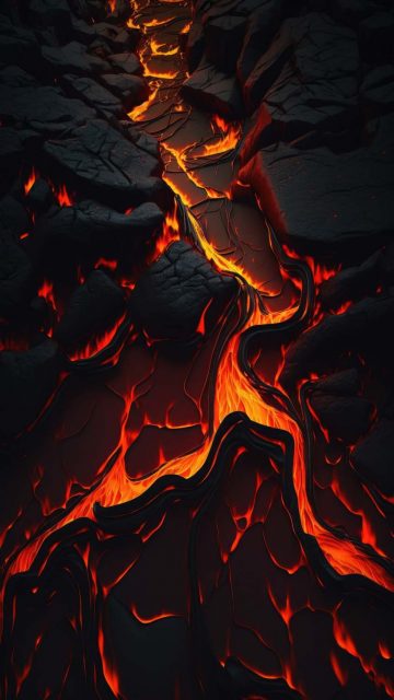 Lava Eruption iPhone Wallpaper HD