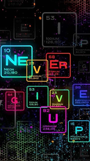 Never Give Up Element iPhone Wallpaper HD
