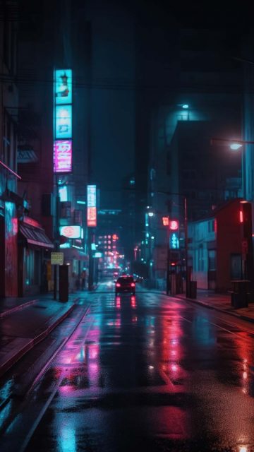 Night City Lights iPhone Wallpaper HD