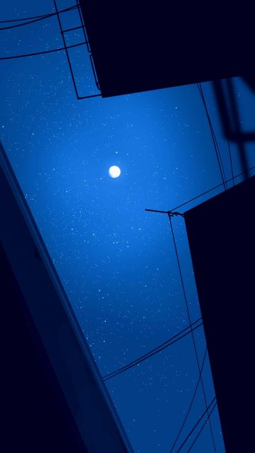Night Sky Moon iPhone Wallpaper HD