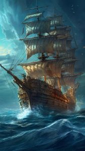 Old Century Ship iPhone Wallpaper HD