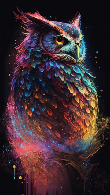 Owl Art iPhone Wallpaper HD