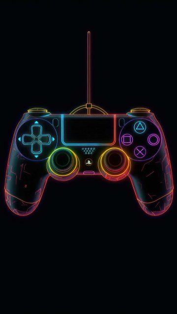 Playstation Neon iPhone Wallpaper HD