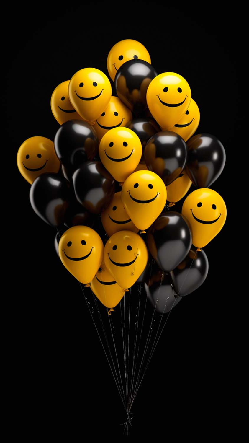 Smile Balloons iPhone Wallpaper HD