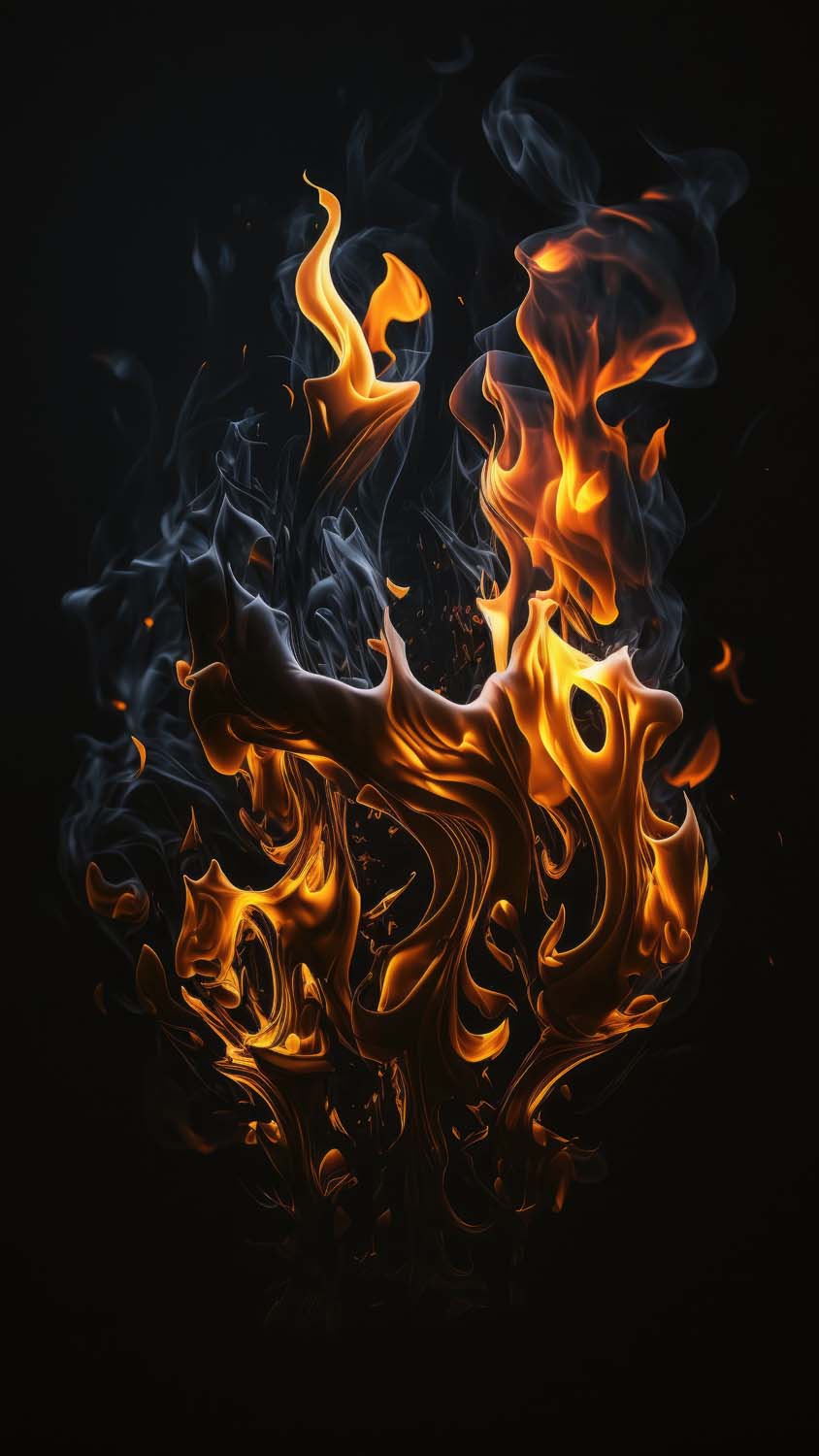 Smoke Fire iPhone Wallpaper HD
