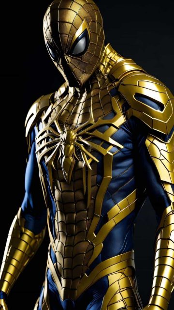 Spiderman Golden Suit iPhone Wallpaper HD