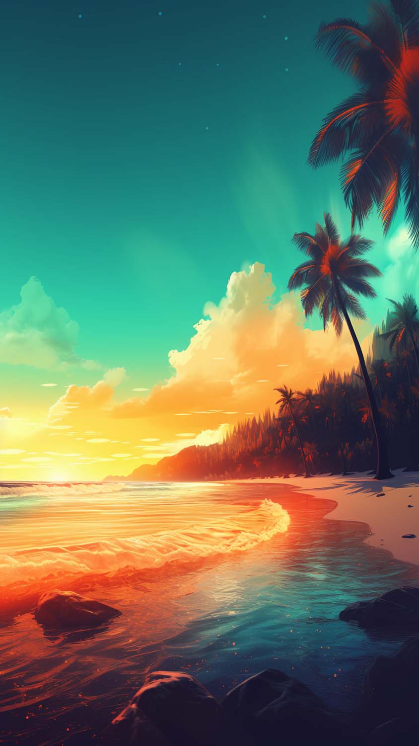 Summer Beach iPhone Wallpaper HD