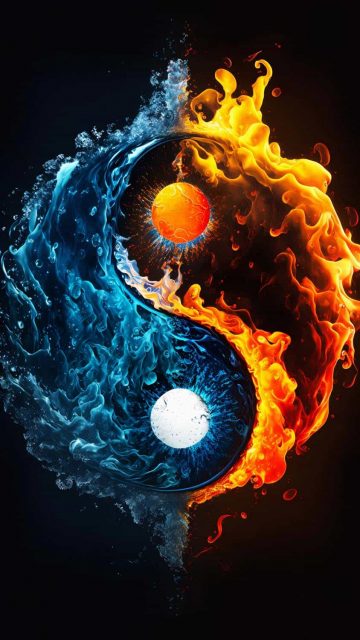 Sun Moon Yin Yang iPhone Wallpaper HD