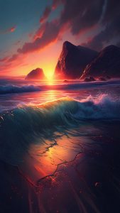 Sunset Horizon iPhone Wallpaper HD