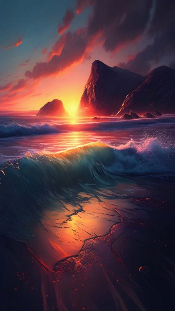 Sunset Horizon iPhone Wallpaper HD