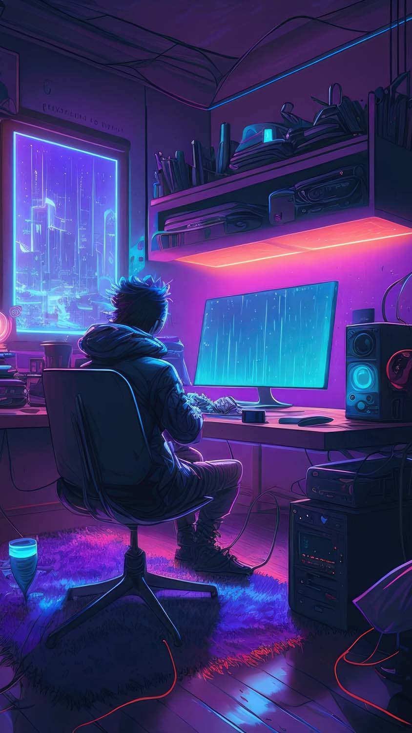 The Cyber Room iPhone Wallpaper HD