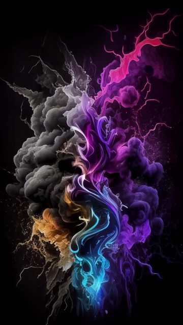 Thunder Smoke iPhone Wallpaper HD
