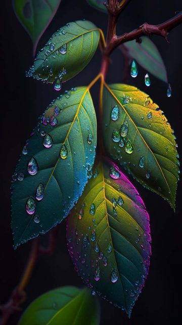 Waterdrops Nature iPhone Wallpaper HD