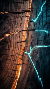 Wood Lights iPhone Wallpaper HD