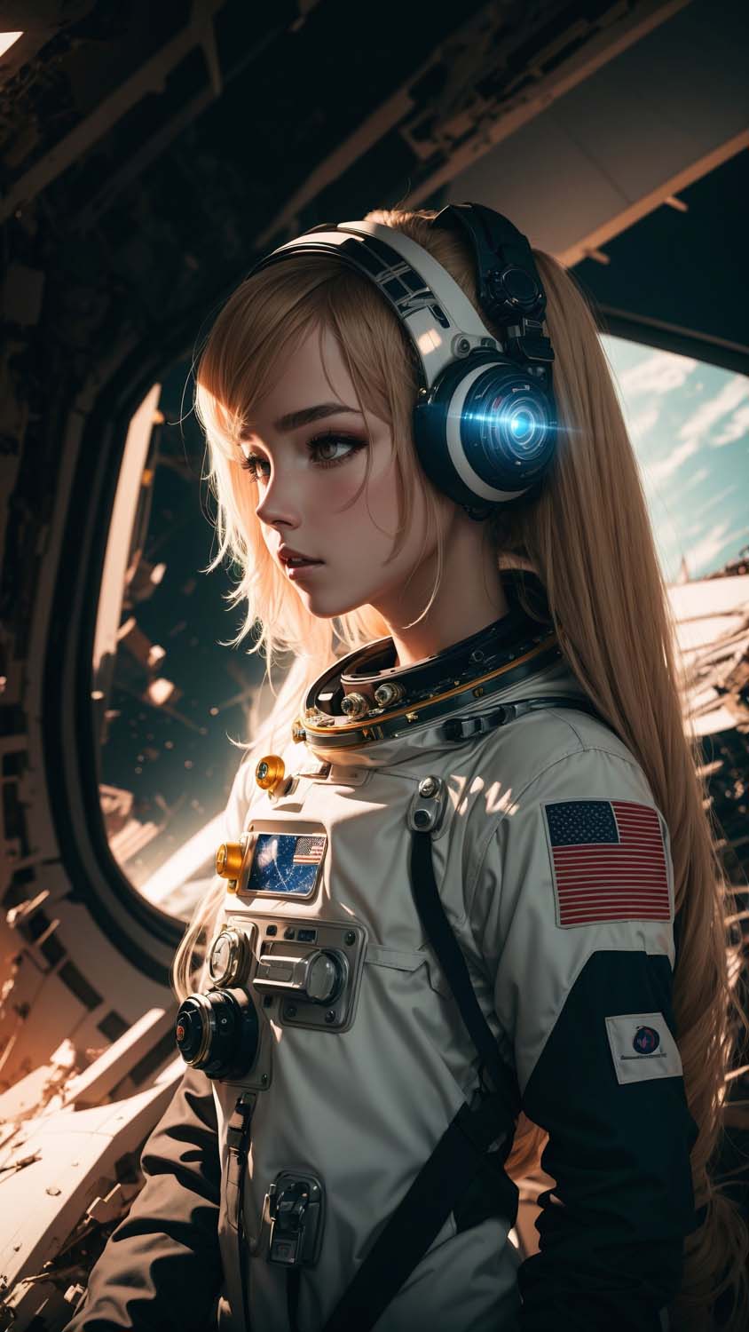 Astro Girl iPhone Wallpaper 4K