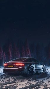 Audi in Snow iPhone Wallpaper HD