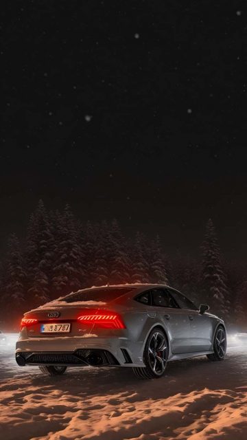 Audi in Snow iPhone Wallpaper HD