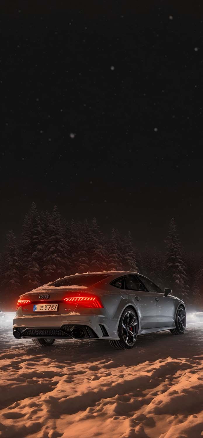 Audi in Snow iPhone Wallpaper HD