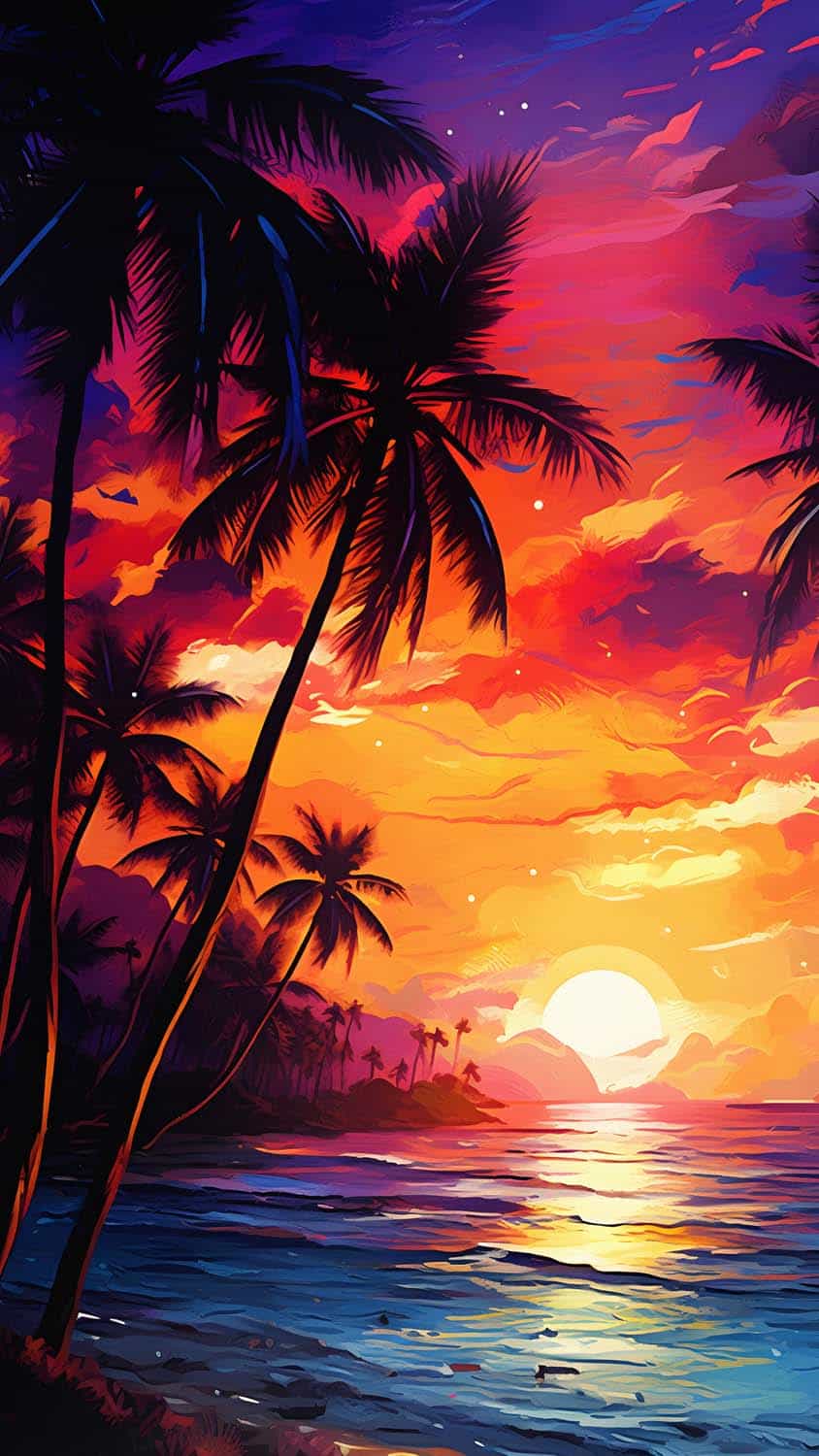 Beach Sunrise iPhone Wallpaper HD