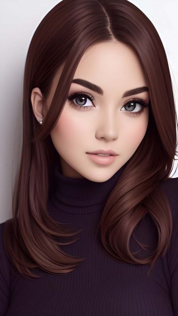 Brunette Girl iPhone Wallpaper HD