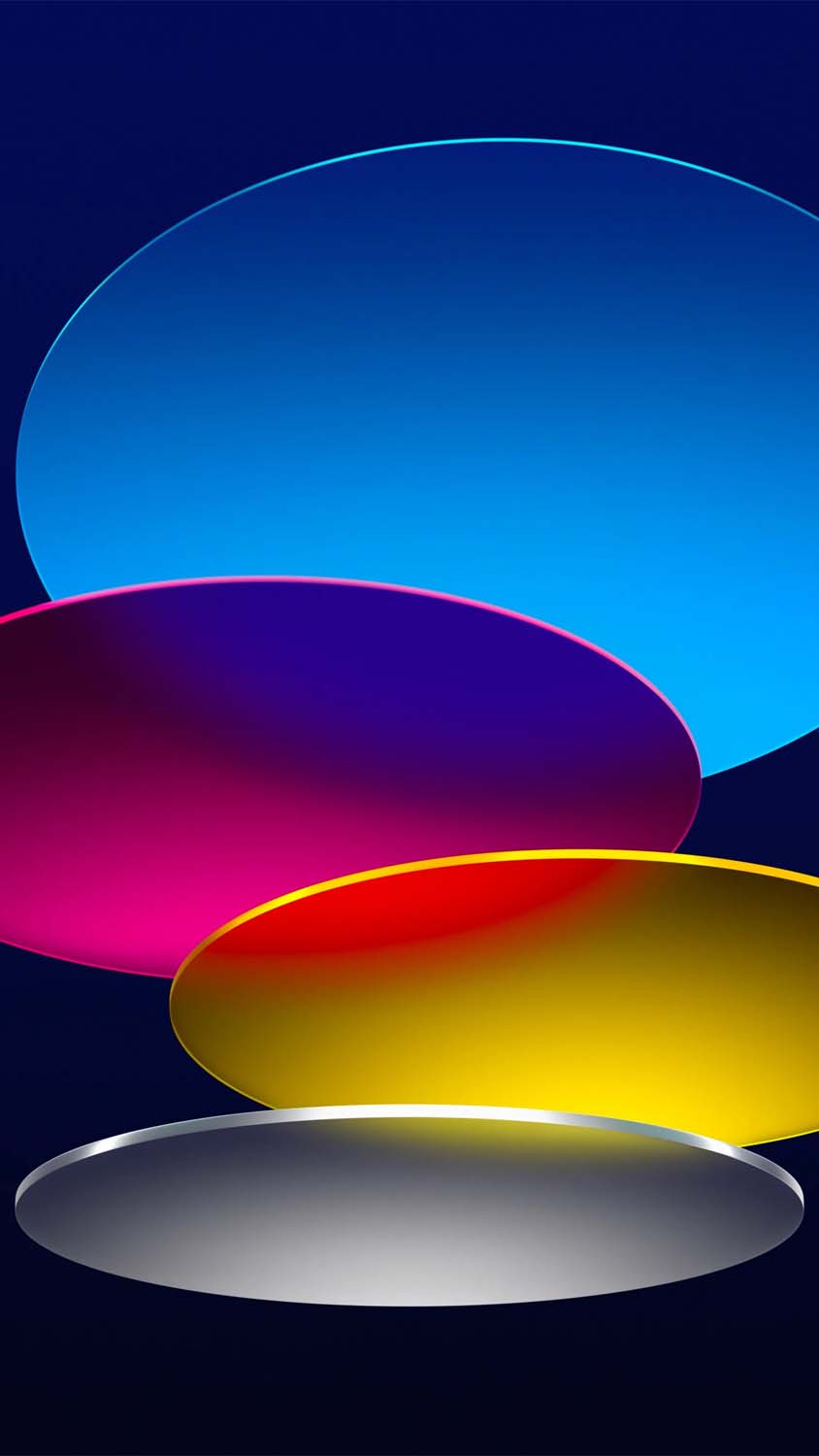 Circles Blue Dark iPad Air iPhone Wallpaper 4K