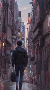 City Walker iPhone 15 Wallpaper