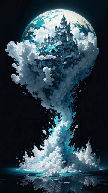 Cloud Castle iPhone Wallpaper 4K