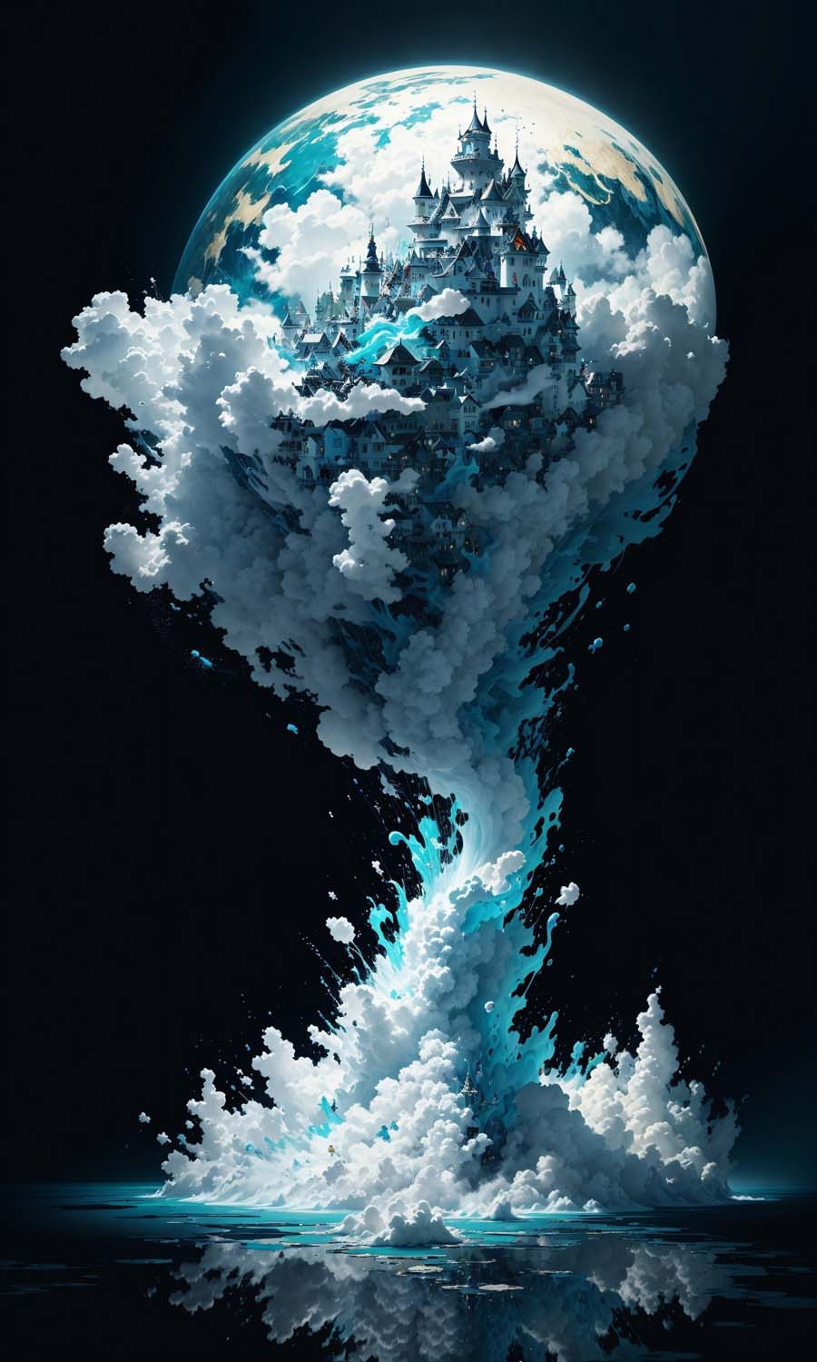 Cloud Castle iPhone Wallpaper 4K