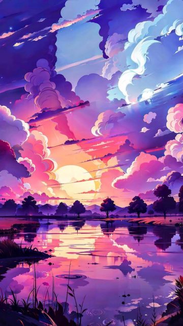 Cloud Reflections iPhone Wallpaper HD