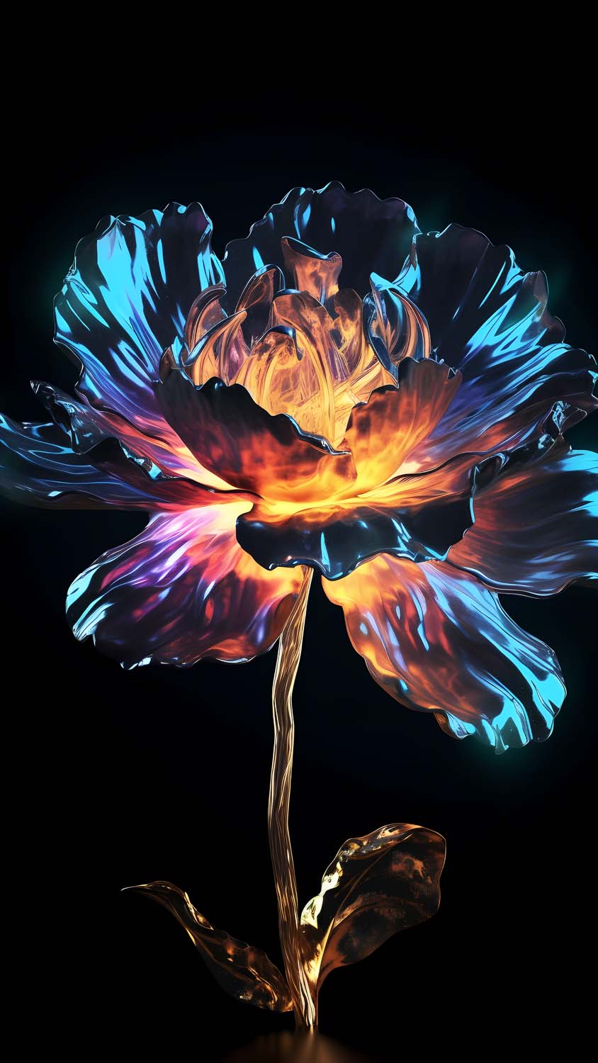 Crystal Flower iPhone Wallpaper HD