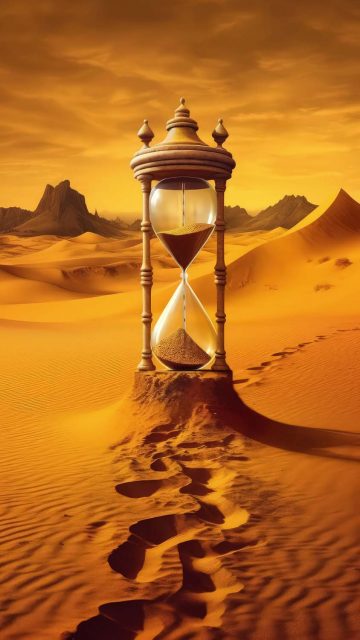 Desert Sand Timer iPhone Wallpaper HD