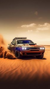 Dodge Challenger SRT Rally Car iPhone Wallpaper HD
