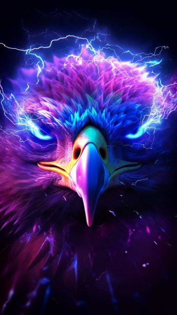 Electro Eagle iPhone Wallpaper HD