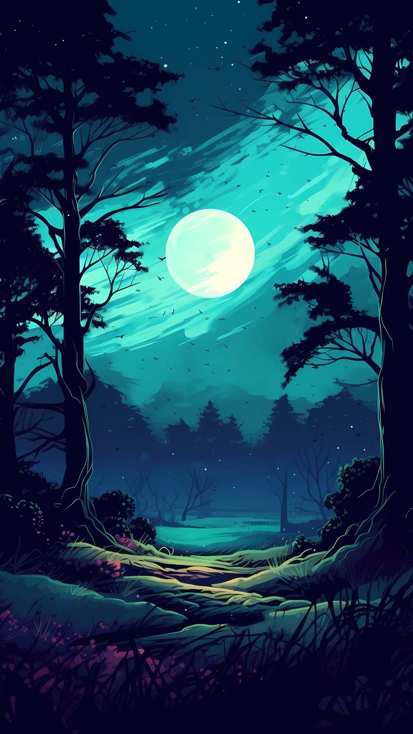Full Moon Night iPhone Wallpaper HD
