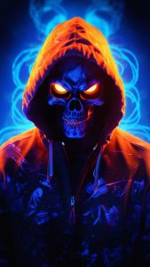 Ghost Skull Hoodie iPhone Wallpaper 4K