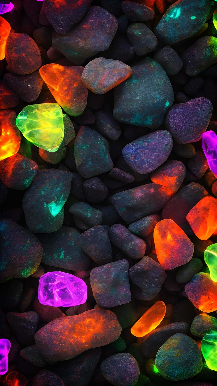 Glowing Stones iPhone Wallpaper 4K