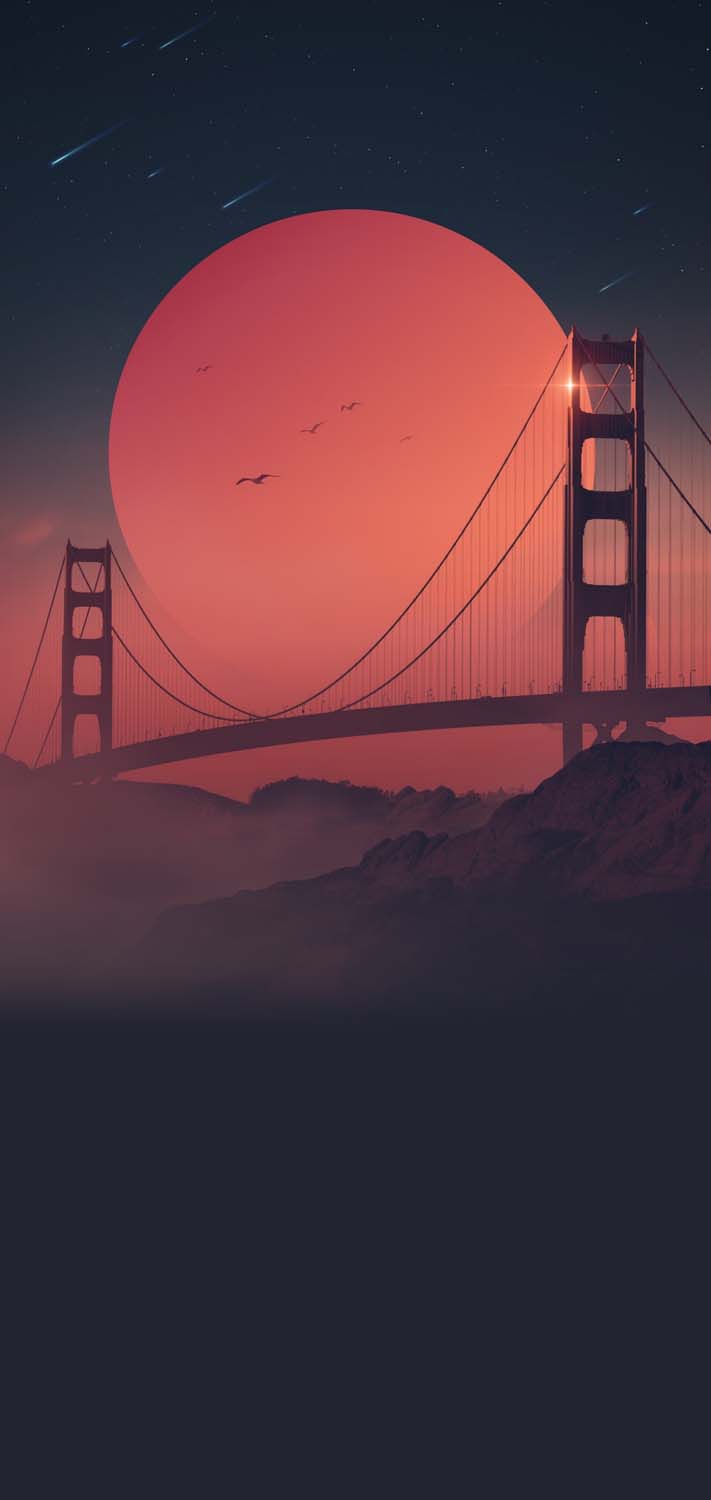 Golden Gate Sun iPhone Wallpaper HD