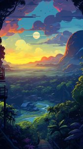 Green Forest Horizon iPhone Wallpaper 4K