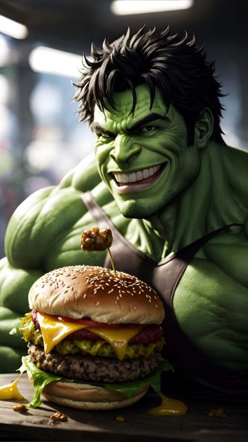 Hulk Burger iPhone Wallpaper HD