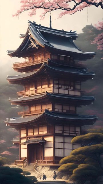 Japan Temple iPhone Wallpaper 4K