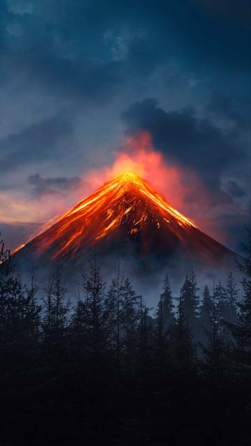 Lava Mountain iPhone Wallpaper HD