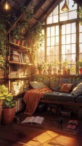 Library Window iPhone Wallpaper 4K