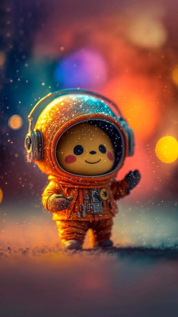 Little Astronaut iPhone Wallpaper HD
