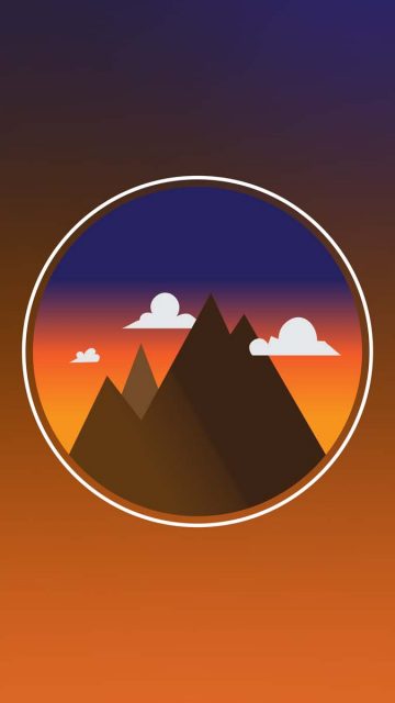 Minimalist Mountains iPhone Wallpaper 4K